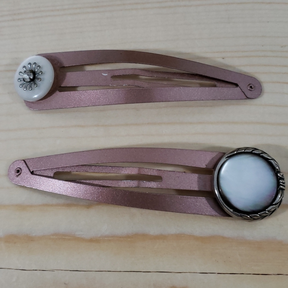 Hair clips custom made two piece set- 237